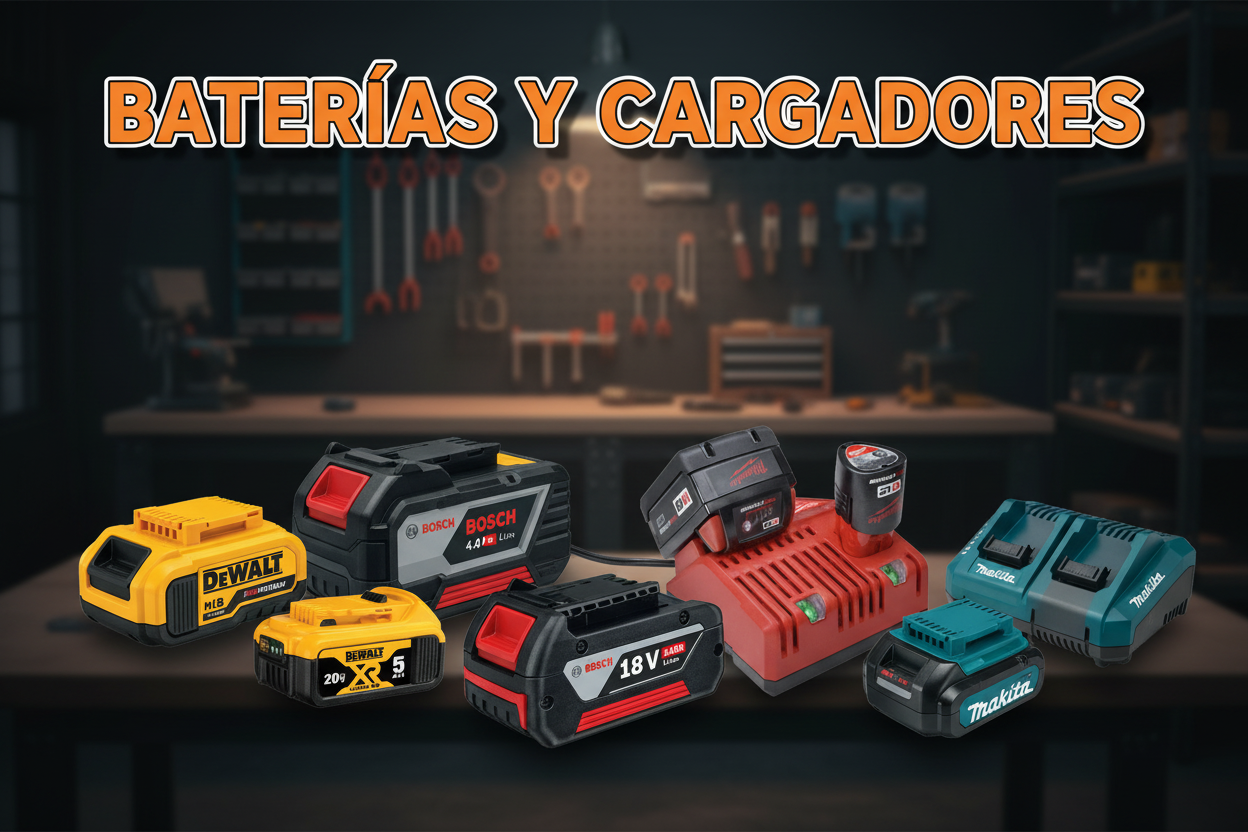 Baterías y Cargadores DeWalt, Bosch y Milwaukee 20V 18V | Originales