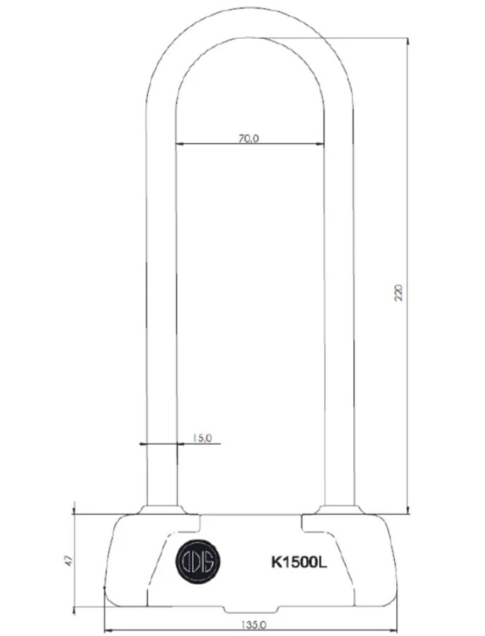 Pack Odis Bike: Candado Bicicleta U Lock K1500l + Cable 10mx1,2m