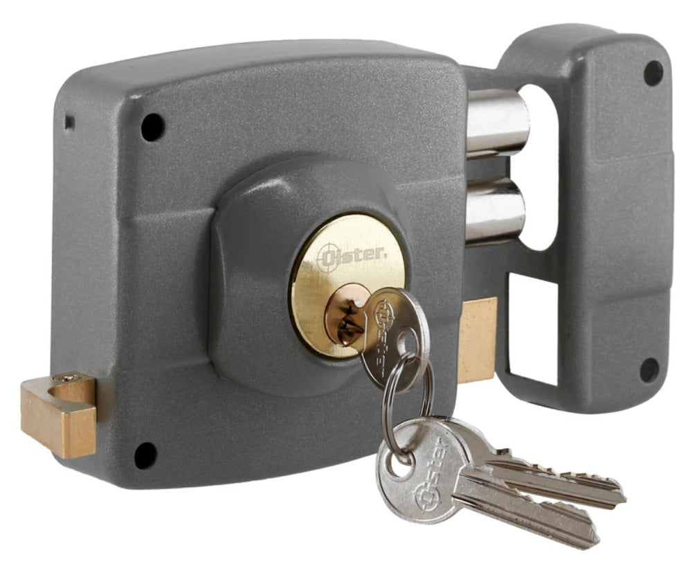 Chapa Cerradura Sobreponer Oister 110 | Para Puerta De Madera y Reja