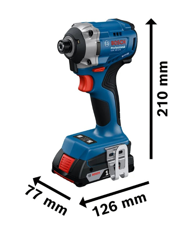 Kit Atornillador De Impacto Bosch 18v Potente 215nm Industrial | Brushless| Azul