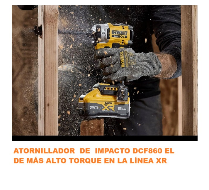 Atornillador De Impacto Dewalt Dcf860b 20v Xr Máximo Torque | Amarillo 20v 50 Hz/60 Hz