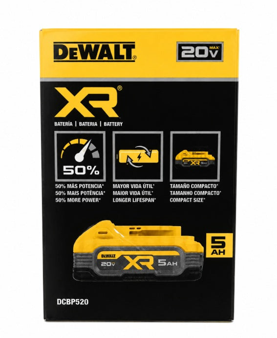 Caja de bateria DeWalt 20V MAX Powerstack 5Ah XR DCBP520-B3 original Proyecto Madera Chile