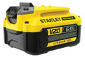 Bateria de ion de litio de alta capacidad Stanley V20 de 20V y 6.0 Ah modelo SB206-B2 con indicador LED de carga.