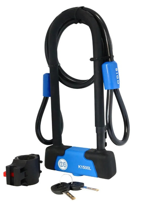 Pack Odis Bike: Candado Bicicleta U Lock K1500l + Cable 10mx1,2m