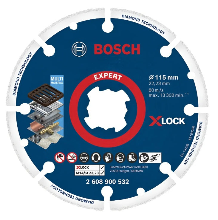 Disco Diamantado Bosch Expert Para Cortar Metales 115mm X‑LOCK