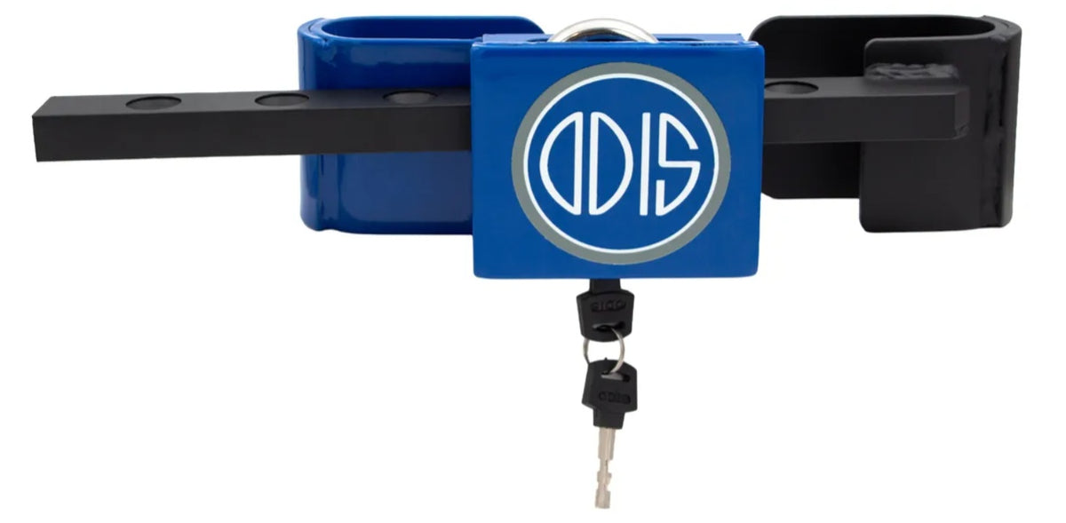 Traba de seguridad y candado para contenedor Odis T6500 con llaves anticorte Proyecto Madera Chile