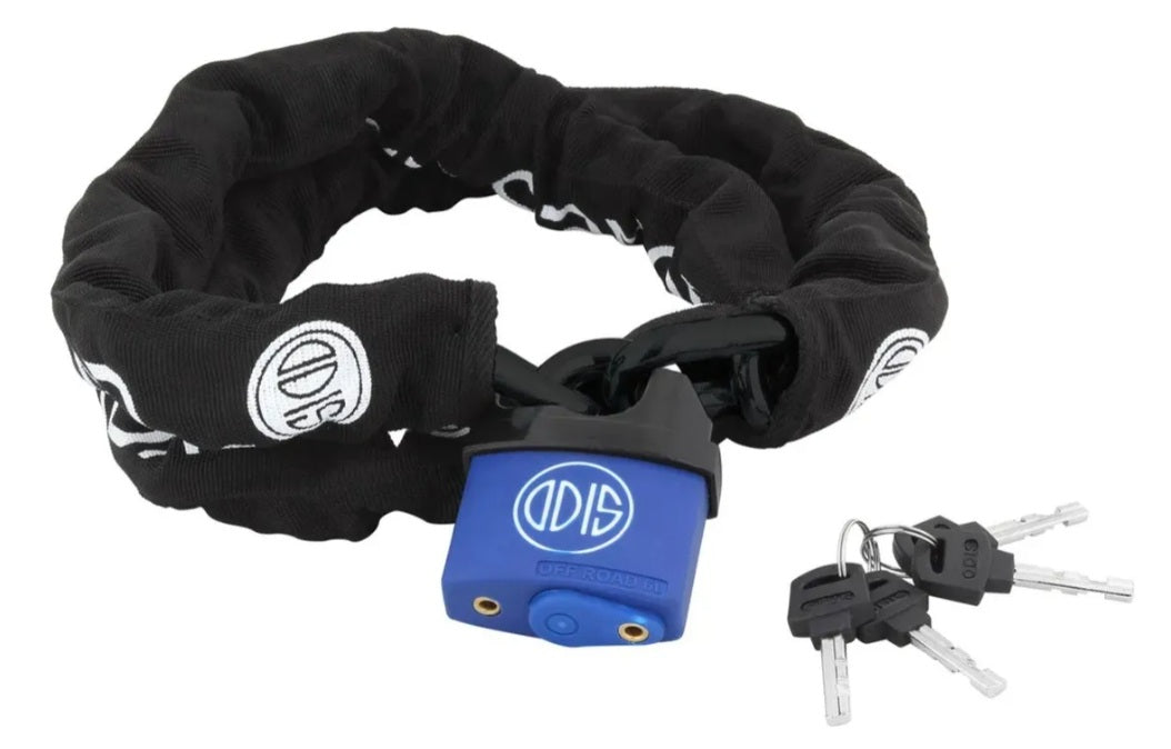Candado + Cadena Odis para Rueda de Repuesto | Acero Manganeso 10mm, 1.4m, Antirrobo Off Road