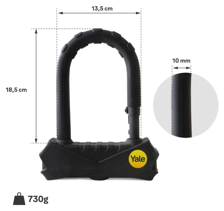 Candado Para Bicicleta Máxima Seguridad Yale U-lock 18,5cm