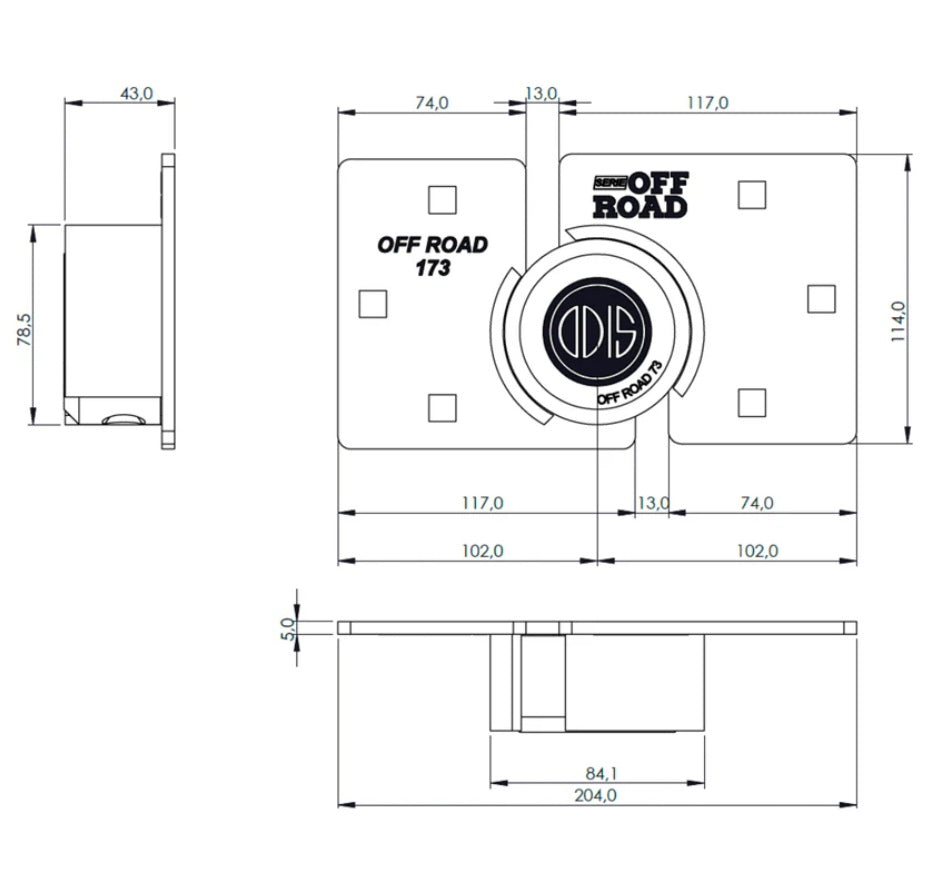 Candado Para Camionetas Y Furgón, Odis Vanlock Off Road 173