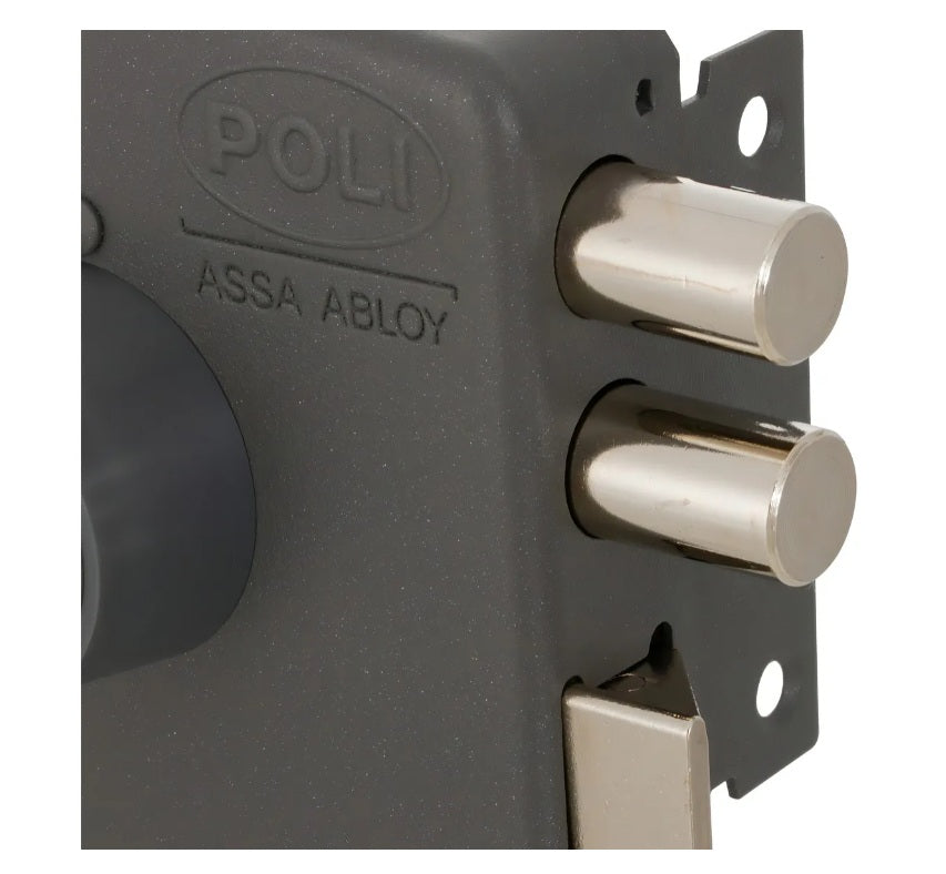 Cerradura Chapa Sobreponer Poli, 2 Pitones Acceso principal y Reja