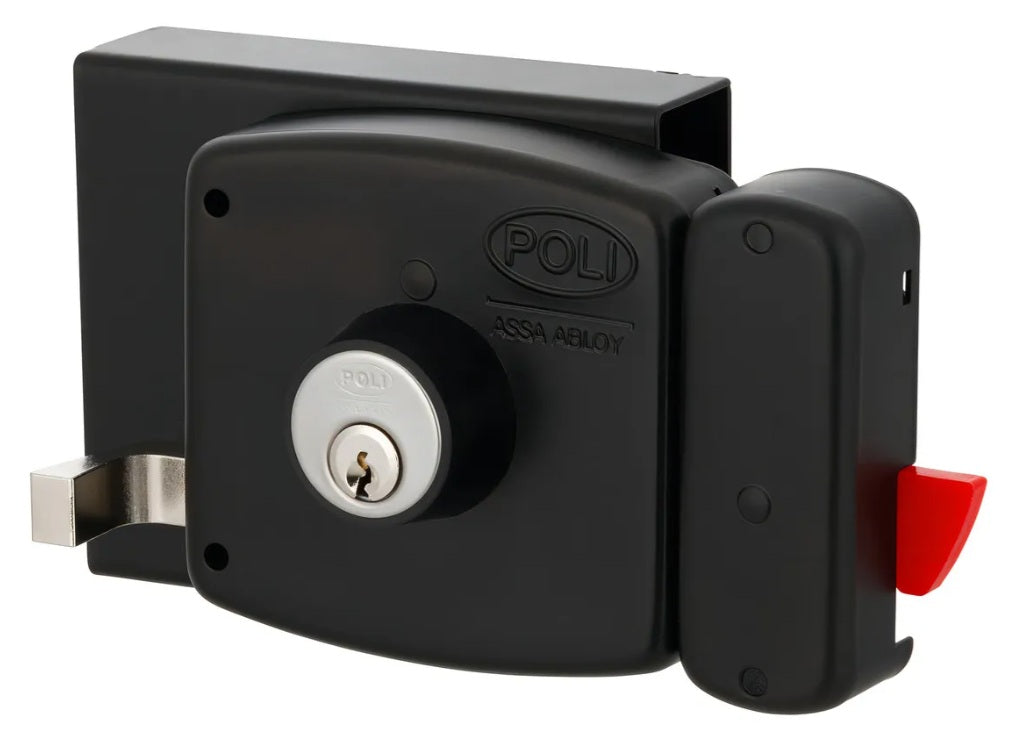 Cerradura Chapa Sobreponer Acceso Principal Y Reja Con Bandera Poli