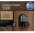 Cerradura digital Odis 5500 con teclado iluminado para puerta principal - Proyecto Madera