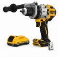 Kit taladro percutor DeWalt DCD1007 con bateria PowerStack 4Ah y mango lateral industrial