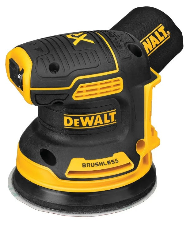 Vista del selector de velocidad variable de la lijadora roto orbital DeWalt DCW210B
