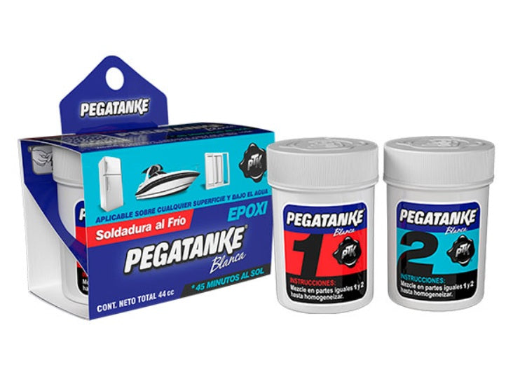 Pegamento Epóxico Blanco Pegatanke 44ml – Soldadura En Frío Ultra Fuerte Para Metal, Plástico y Línea Blanca