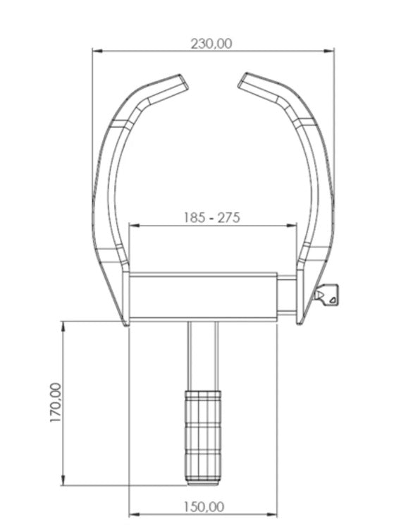 Traba Rueda Pitbull Antirrobo para-Auto y Camioneta | Bloqueo de Rueda Odis W5200 en Acero Reforzado