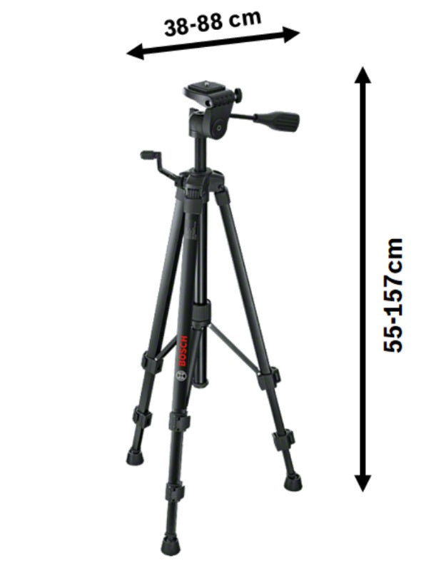 Trípode BOSCH Para Nivel Láser Bt 150 Altura 55cm A 157cm | Nivelación Precisa